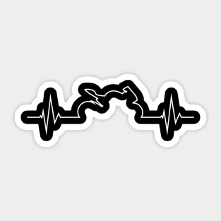 Sportbike Hebeat Motorcycle Pulse Line Ekg Sticker